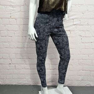 Tummy Control Sasha Women's Navy Blue/White Leggings Size L